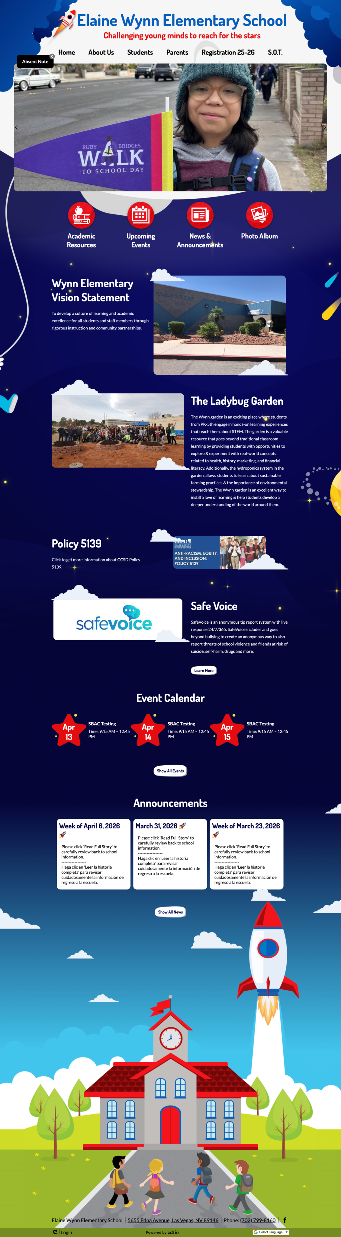 Elaine Wynn Elementary website